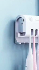 Toothbrush Sanitizer Rechargeable Solar Power UV Disinfection Wall Mounted Toothbrush Holder