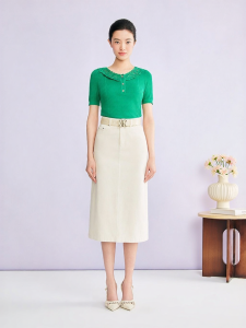 YINER | Elegant Lace Hollow Out Peter Pan Collar Rib Knitwear