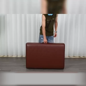 EHA เตียงนวด พับเก็บได้ ขนาด180x60x65 เตียงเสริมสวย โครงสแตนเลส PU ที่นอนหนัง เตียงสปา SPA(สีดำ/สีทอง)Massage bed เตียงสักคิ้ว