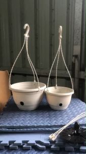 กระถางแขวนโซ่พลาสติก8นิ้ว/10นิ้ว พร้อมส่ง