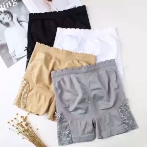 Quần Lót Mặc Trong Váy Gen Bụng Nâng Mông Lưng Cao Phối Ren Mềm Mại