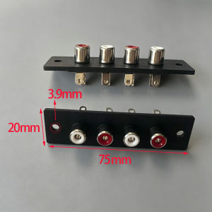 JCD | 2PCS RCA Lotus Socket Female Socket Audio AV Adapter 2-Hole 4-Hole Power Amplifier Audio Speaker Wiring Socket