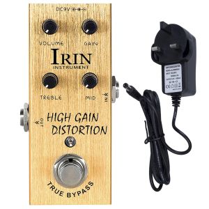 IRIN | IRIN AN-14 Guitar Pedal High Gain Distortion Effect from AC/DC Crunch to Heavy Metal Full Range EQ Guitar Pedal with 9V Adapter