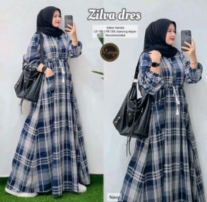 GAMIS KATUN HARUKA PINGGANG TALI SERUT ZILVA DRESS