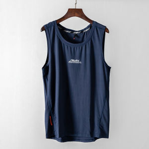 Ice Silk Smooth High Elastic Breathable Vest Summer Sports Training Quick Dry Sleeveless Fitness Basketball Football Mens Tank Top