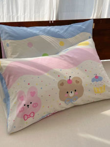 Kiss Dear | Cartoon Cotton Pillowcase 48x74cm