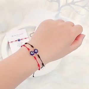 Blessed Evil Eye Bracelet Packaging Card for Women Couple Protection Amulet Lucky Charm Wristband