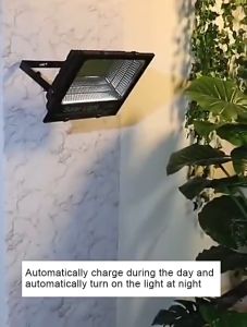 500W Đèn pha led Năng Lượng Mặt Trời công suất kèm tấm pin rời có remote có cảm biến tự động dây nối