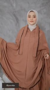 Telekung 3 in 1 Cotton Free Size Comes with Bags