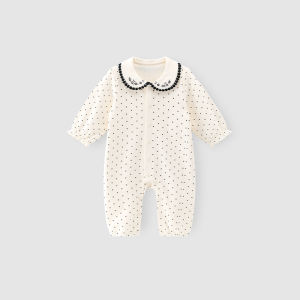 Sweet Princess Long Sleeve Cotton Romper Spring Autumn Baby Girl Clothes Pure Cotton Overalls Baby Clothes Mouss Misky