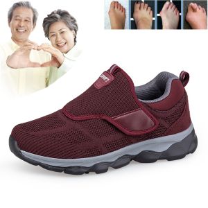 RUCHI Elderly Walking Shoes Suitable for Gout foot swelling Wide Feet Deformed Feet Thumb Valgus Big Foot BoneBreathable lightweight non slip Men or Women Walking Shoes
