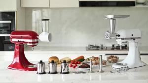 for Kitchenaid Mixer Attachment Stainless Steel Meat Grinder Slicer Shredder Cheese Grater Sausage Stuffer Dishwasher Safe Tool