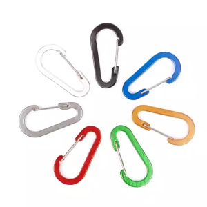 10pcs Aluminium Alloy Carabiner Outdoor Spring Buckle Safety Buckle Keychain
