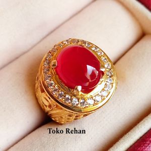 Cincin Batu Red Baron Mewah Elegant