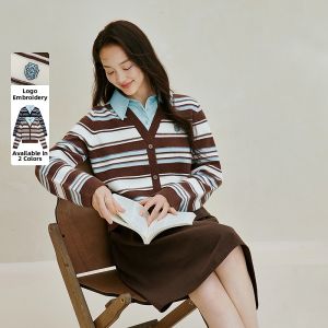 INMAN | Academic Striped Layered Loose Sweater
