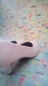 Sepatu Wanita Pesta-Kerja Slip-On 7cm Warna Krem