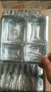 Mika Plastik Box Nasi Catring/ Sekat 4 dan 5/Box UK 18 dan 20/18x18 20x20/ ISI 50