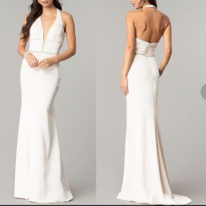 Light Pink Elegant Long Gown | Halter Neck Deep V | Size: 6 & 10 | US Imported | Preowned
