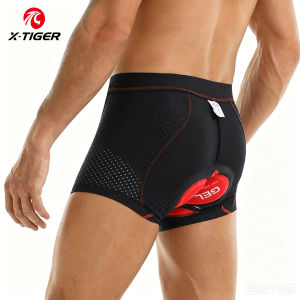 X-Tiger | X-TIGER Mens Padded Cycling Underwear 5D Gel Cushioning MTB Boxer Shorts Breathable Road Bike Underwear Cycling Shots Ciclismo