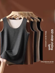 MiiOW | Áo ba lỗ cổ tròn dày dặn bằng lông cừu và sợi lụa cho nam mùa thu đông MiiOW Áo ba lỗ ấm áp thoải mái không đường may