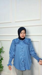 Blouse balqis Kemeja Wanita premium Kerah Atasan Wanita catoon toyobo