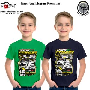 KFS 133 Kaos Anak Telolet Bus Kids Panda Katun Premium 1 Tahun Sampai 10 Tahun