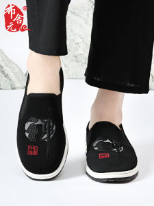 New Beijing Cloth Shoes Mens Lightweight Breathable Chinese Retro Stitched Casual Trendy Thousand Layer Bottom National Style