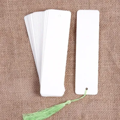 Hand-Drawn Blank Bookmarks round Corner with Hole Simple Ancient Style Kraft Paper White Card Black Card DIY Elementary School Student Handmade Gift