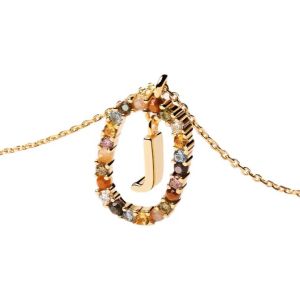 สร้อยคอ สร้อยคอประดับจี้ตัวอักษร A-Z พร้อมใบร้บรอง ฟรีถุงไหมแก้ว