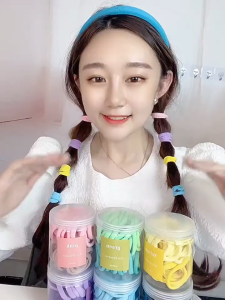 50pcs Colorful Korean Style Elasticity Hair Tie Beauty Girl Accessories Hair Band