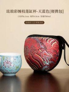 High-End Ceramic Tea Cup Chinese Style Single Gongfu Drinking Cup Personal Specialty Court Style Porcelain Tea Cup