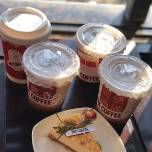 Coffee Cup Leak-Proof Paper Disposable Milk Tea Cup Spill-Proof Paper Packaging Takeaway Gasket Drink Sealing Cup Side Leakage Sealing Film