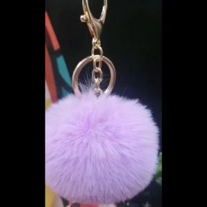 AUK Simple Versatile Plush Keychain Pendant Female Style Imitation Rex Rabbit Fur Ball Schoolbag Student Cute Keycha