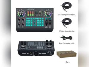 IRIN | 48V Multi-function Mixer Portable Digital Sound Card Professional Multiple Sound Effect Live Mixer Sound Card Effect Device