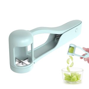 New Grape Cherry Tomato Strawberry Cutter Quarter Slicer Tool Stainless Steel Kitchen Gadget Fruit Cutter for Toddlers Baby