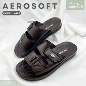 4142 Aerosoft รองเท้าแตะผู้ชาย รองเท้าแตะลำลอง รองเท้าแตะสวม Size 38-44 พร้อมส่ง-มีเก็บปลายทาง