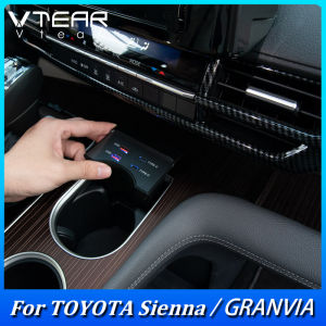 Vtear สำหรับ Toyota Sienn/ Granvia 2021-2024แท่นชาร์จเร็วสุด2 * USB + 2 * Type-C รวม90W อุปกรณ์เสริมชิ้นส่วนการตกแต่งภายในยานยนต์หลายชิ้น