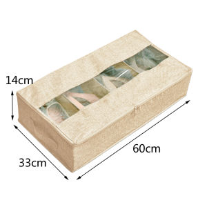 Detachable Folding Storage Box Flat Underbed Shoe Organizer Waterproof Canvas Polyester Lining for Clothes Toys Shoes