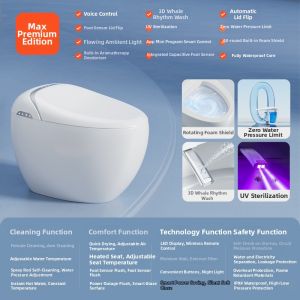 ZHIMIDA | Smart Round Design Pressure-Independent Instant-Heat Siphonic Ceramic Toilet