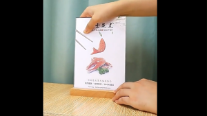 【Local delivery】A6 wood Base Acrylic Display Crystal Clear & Double-Sided for Stylish Presentation