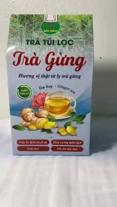 Trà gừng túi lọc Bảo Khang (hộp 40 gói) lưu thông máu giải cảm cho người huyết áp thấp tốt cho tiêu hóa