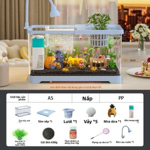 HUICHONG | Bộ Lọc và Bơm Oxy Mini Đa Năng cho Bể Cá Dùng tại Nhà