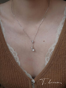 Dây Chuyền Bạc Nguyên Chất S925 Thiết Kế Độc Đáo Cổ Điển Kiểu Pháp Thời Trang Cho Phụ Nữ Dây Chuyền Hoa Chuông Nhỏ Dây Chuyền Xương Đòn