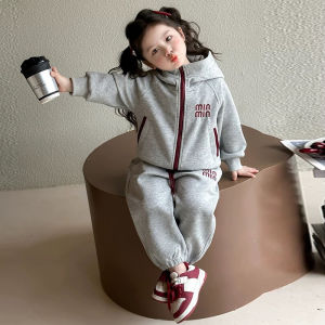 Bộ Đồ Thể Thao Lót Lông Cừu Cho Bé Gái Mùa Đông 2025 Bộ Đồ Trẻ Em Mới Bộ Quần Áo Bé Gái Mùa Thu Đông Bộ Đồ Trẻ Em