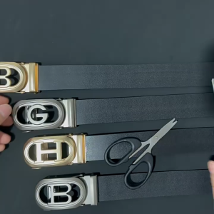Dây lưng nam dây nịt nam thắt lưng nam da PU 2 lớp mặt khóa chữ hợp kim cao cấp