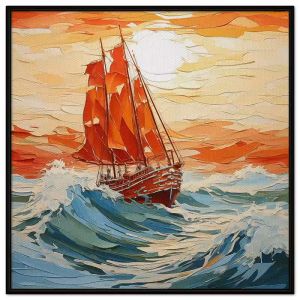 Tranh phong cảnh thuận buồm xuôi gió. Tranh treo tường dán tường Canvas. CGI-223