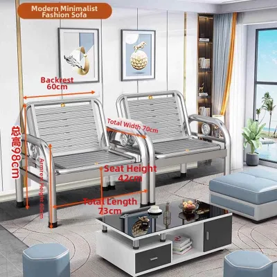 MEISITEKEKE | Foldable 2-in-1 Sofa Bed Steel Frame Indoor/Outdoor Use