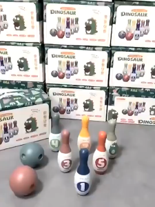 Mainan Bowling Anak Set Tema Dinosaurus - Mainan Edukasi Olahraga Bowling Hadiah Anak