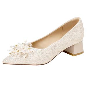 Josiny | Comfortable Champagne Wedding High Heels
