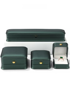 กล่องใส่เครื่องประดับทองคำพร้อมมงกุฎ PU กล่องบรรจุภัณฑ์เครื่องประดับเพชร กล่องใส่แหวน สร้อยคอ จี้ สร้อยข้อมือ เครื่องประดับแฟชั่น